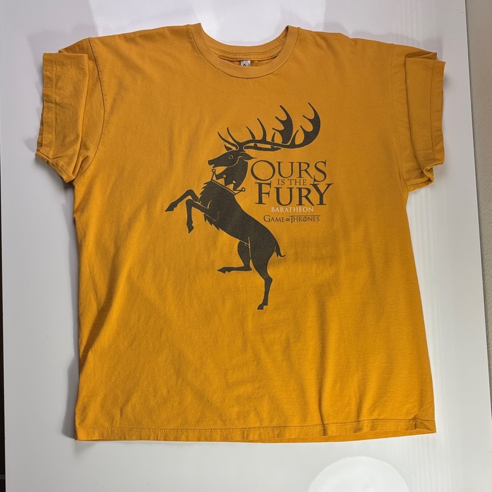 Game of Thrones HBO Alstyle Yellow Graphic Tee - Short Sleeve